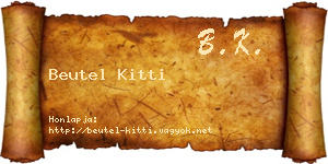 Beutel Kitti névjegykártya